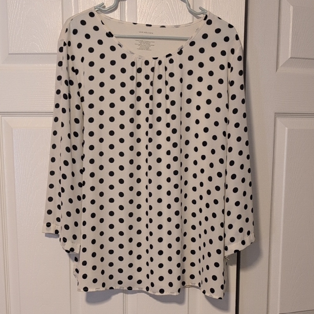 Van Heusen Women's Polka Dot Tunic Top